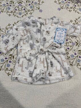 Zack & Zoey Plush Baby Robe Animal Print